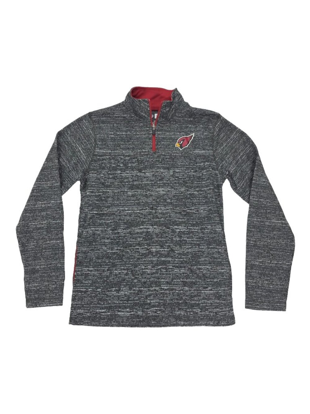NFL Arizona Cardinals 1/4 Zip Pullover Sweatshirt Mens Small Gray Fleece Lined